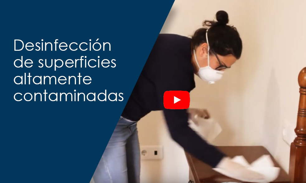 Desinfección de superficies altamente contaminadas