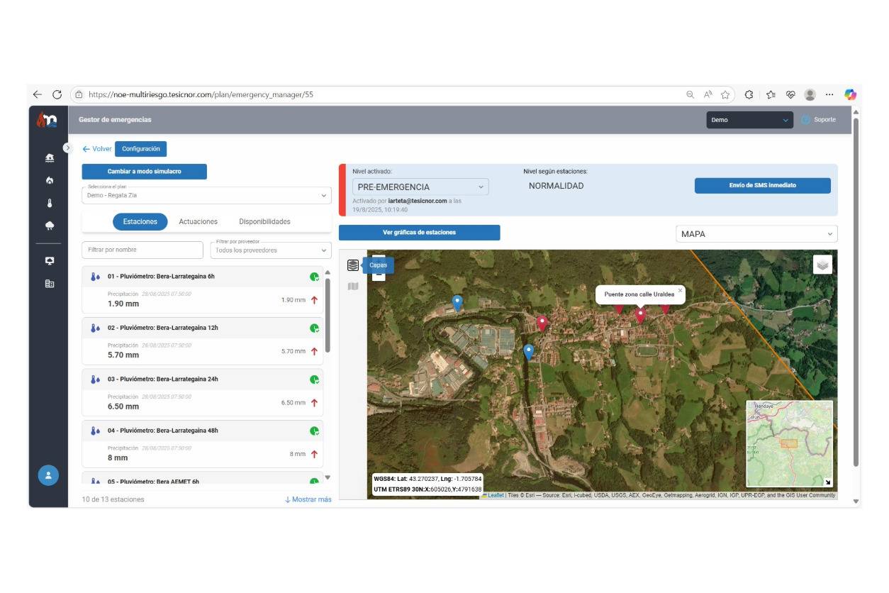 digital emergency management platform showing real-time data and risk monitoring