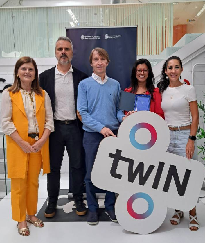 Tesicnor and Institute BIOMA of the University of Navarra team after being selected as pilot in TwIN Govtech’s Integrated Environmental Management challenge.